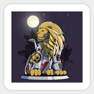 the cyberpunk simba Sticker